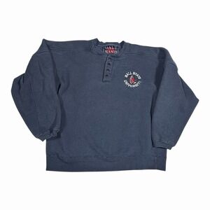 Vintage Ball State Cardinals Galt Sand Sweatshirt L Blue Pullover Letterman